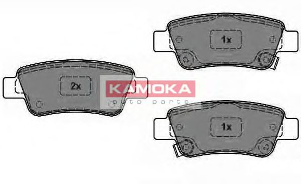 Комплект тормозных колодок, дисковый тормоз KAMOKA JQ1018466