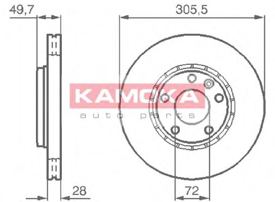 Тормозной диск KAMOKA 1032408