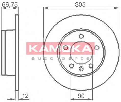 Тормозной диск KAMOKA 1032544