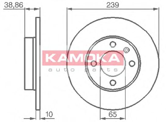 Тормозной диск KAMOKA 10384