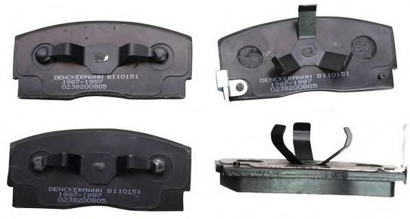 Комплект тормозных колодок, дисковый тормоз DENCKERMANN B110151