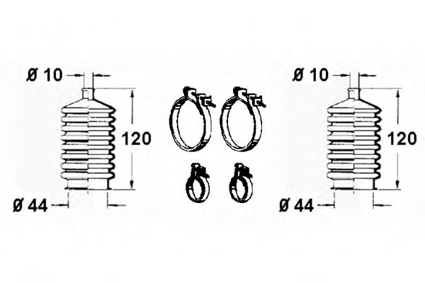 Комплект пылника, рулевое управление OCAP 0901638