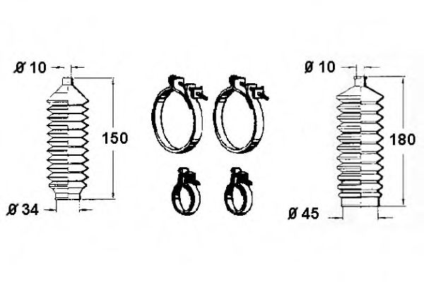 Комплект пылника, рулевое управление OCAP 0901640