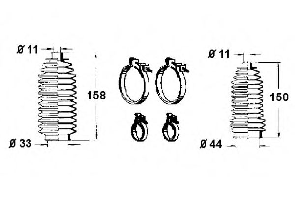 Комплект пылника, рулевое управление OCAP 0902533