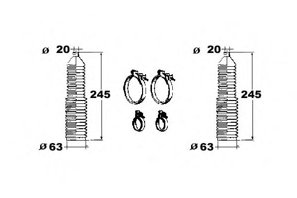 Комплект пылника, рулевое управление OCAP 0901899