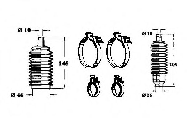 Комплект пылника, рулевое управление OCAP 0900596