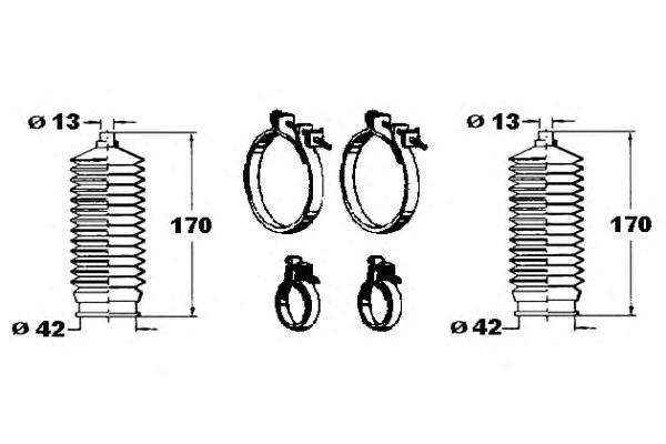 Комплект пылника, рулевое управление OCAP 0901840