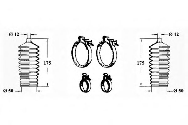 Комплект пылника, рулевое управление OCAP 0901604