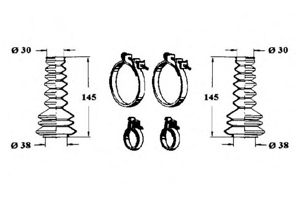 Комплект пылника, рулевое управление OCAP 0901601
