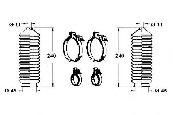 Комплект пылника, рулевое управление OCAP 0901130