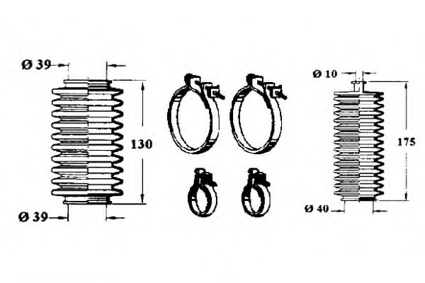 Комплект пылника, рулевое управление OCAP 0904100