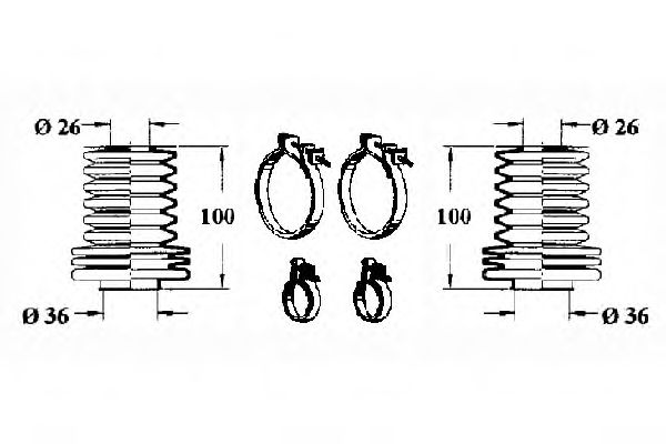 Комплект пылника, рулевое управление OCAP 0901620