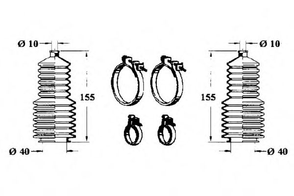 Комплект пылника, рулевое управление OCAP 0901632