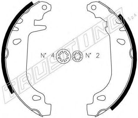Комплект тормозных колодок TRUSTING 022.032