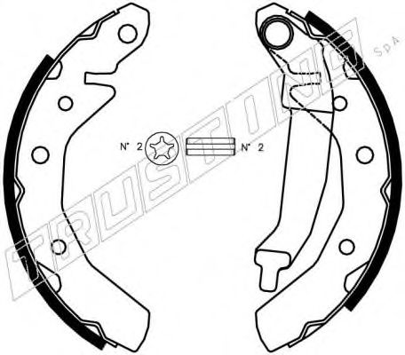 Комплект тормозных колодок TRUSTING 027.002