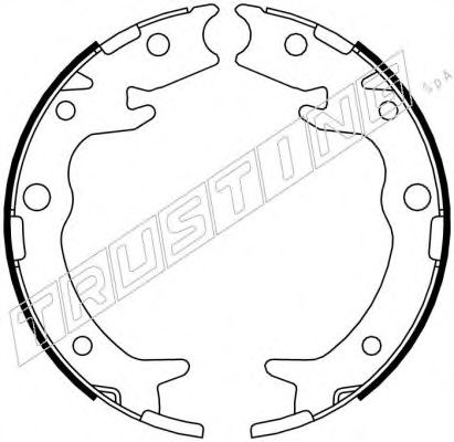 Комплект тормозных колодок, стояночная тормозная система TRUSTING 044.023