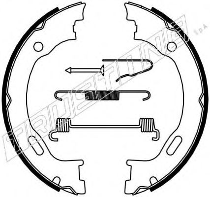 Комплект тормозных колодок, стояночная тормозная система TRUSTING 052.129K