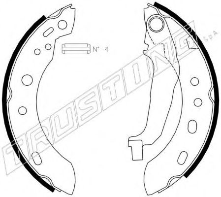 Комплект тормозных колодок TRUSTING 067.189
