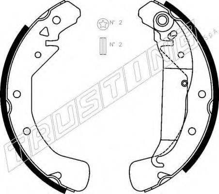 Комплект тормозных колодок TRUSTING 073.169