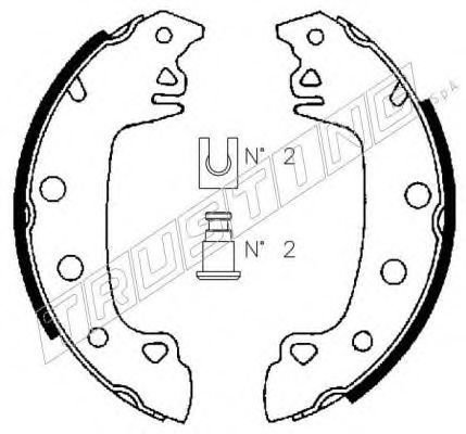 Комплект тормозных колодок TRUSTING 088.204