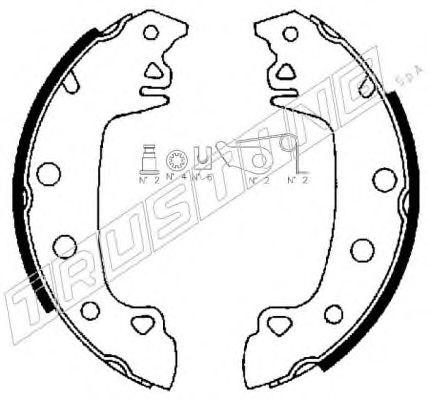 Комплект тормозных колодок TRUSTING 088.204K