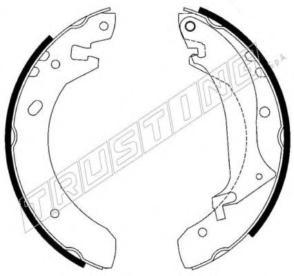Комплект тормозных колодок, стояночная тормозная система TRUSTING 092.306