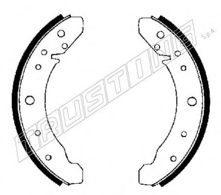 Комплект тормозных колодок TRUSTING 124.242