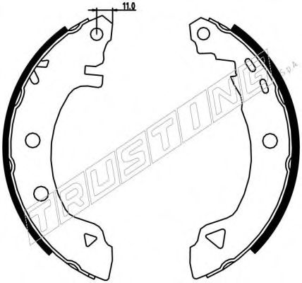 Комплект тормозных колодок TRUSTING 7150