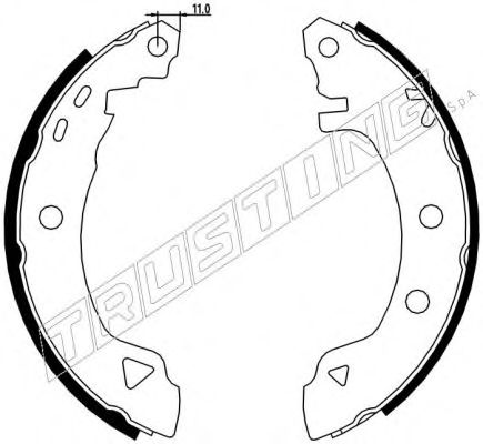 Комплект тормозных колодок TRUSTING 7158