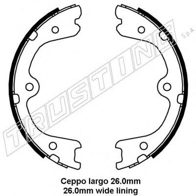 Комплект тормозных колодок, стояночная тормозная система TRUSTING 067.201