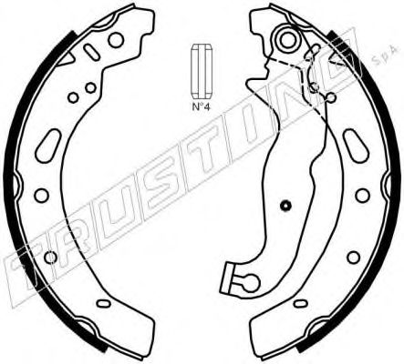 Комплект тормозных колодок TRUSTING 040.161