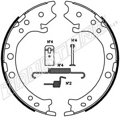 Комплект тормозных колодок, стояночная тормозная система TRUSTING 044.026K