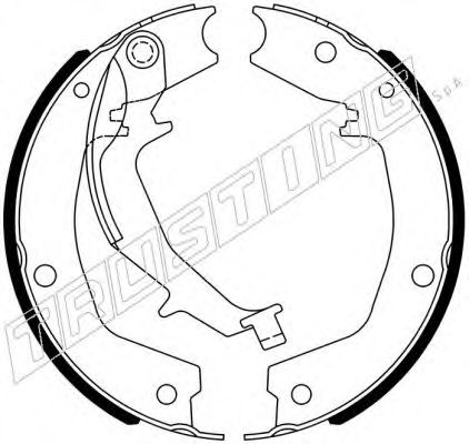 Комплект тормозных колодок, стояночная тормозная система TRUSTING 049.172