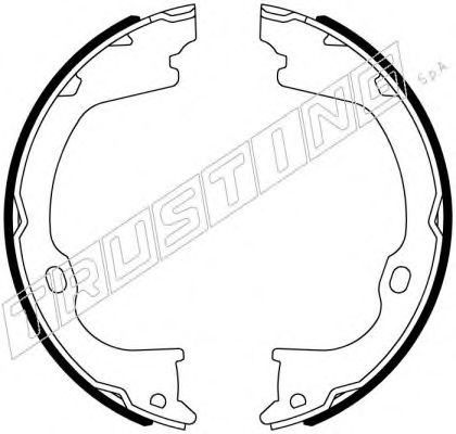 Комплект тормозных колодок, стояночная тормозная система TRUSTING 088.243