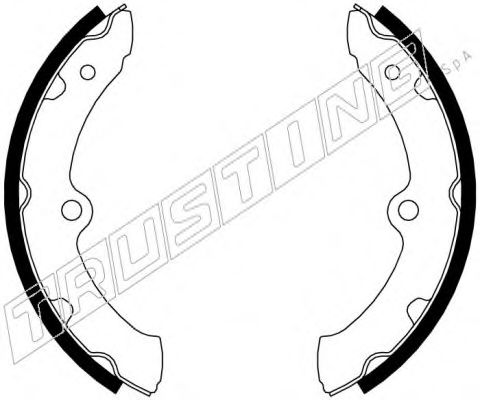 Комплект тормозных колодок, стояночная тормозная система TRUSTING 115.334