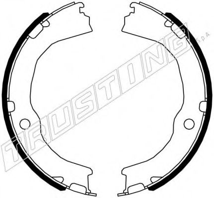 Комплект тормозных колодок, стояночная тормозная система TRUSTING 027.010