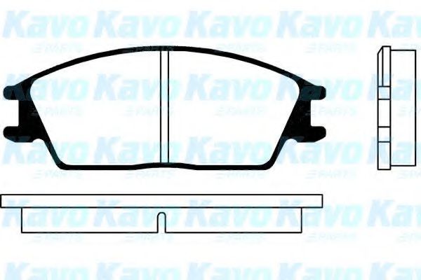 Комплект тормозных колодок, дисковый тормоз KAVO PARTS BP-3001