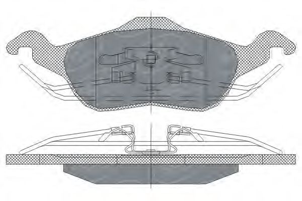 Комплект тормозных колодок, дисковый тормоз SCT Germany 23154