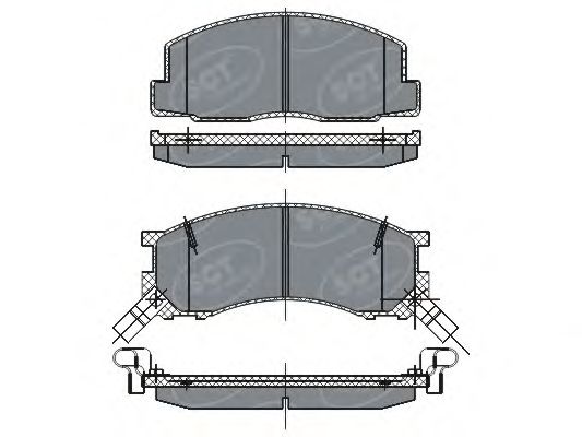 Комплект тормозных колодок, дисковый тормоз SCT Germany SP 262 PR