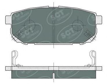 Комплект тормозных колодок, дисковый тормоз SCT Germany SP 372 PR