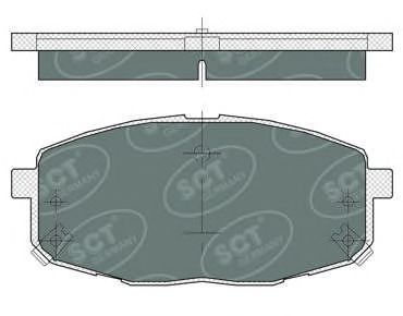 Комплект тормозных колодок, дисковый тормоз SCT Germany SP 374 PR