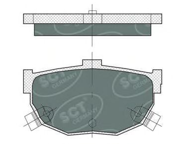 Комплект тормозных колодок, дисковый тормоз SCT Germany SP 386 PR