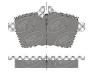 Комплект тормозных колодок, дисковый тормоз SCT Germany SP 409 PR