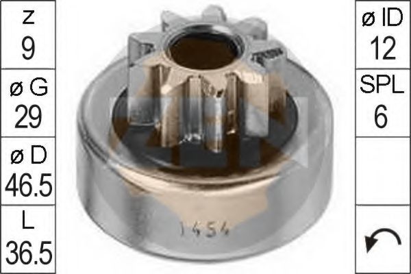 Привод с механизмом свободного хода, стартер ERA 1454