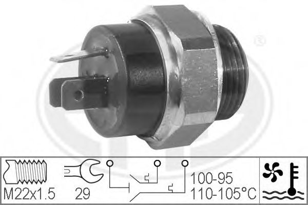 Термовыключатель, вентилятор радиатора ERA 330210
