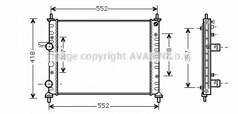 Радиатор, охлаждение двигателя AVA QUALITY COOLING FTA2249