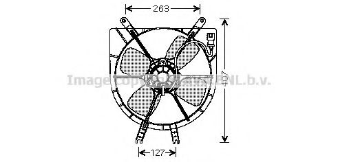 Вентилятор, охлаждение двигателя AVA QUALITY COOLING HD7505