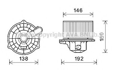 Электродвигатель, вентиляция салона AVA QUALITY COOLING HY8554