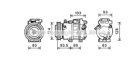 Компрессор, кондиционер AVA QUALITY COOLING HYK238