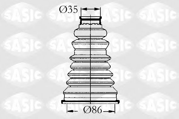 Комплект пылника, приводной вал SASIC 4003432